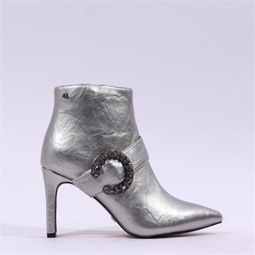 Una Healy Perfect Match Brooch Heel Boot - Silver